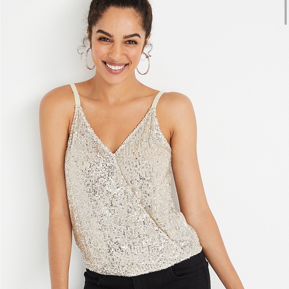 Sequin Champagne Colored Tank